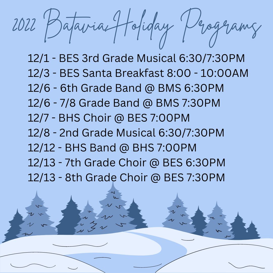 december holiday performance schedule