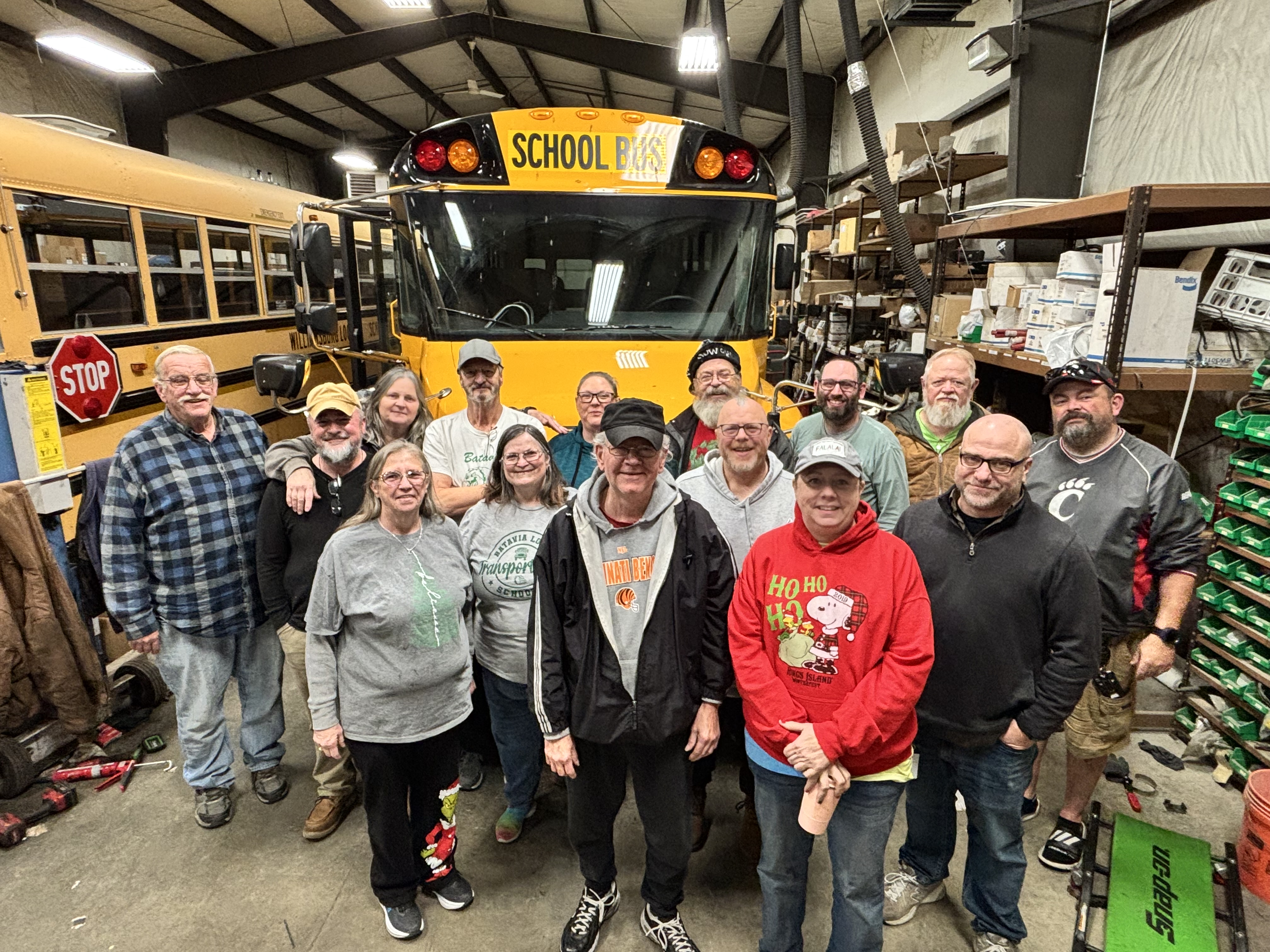 Bus driver appreciation breakfast group photo 12/10/2025