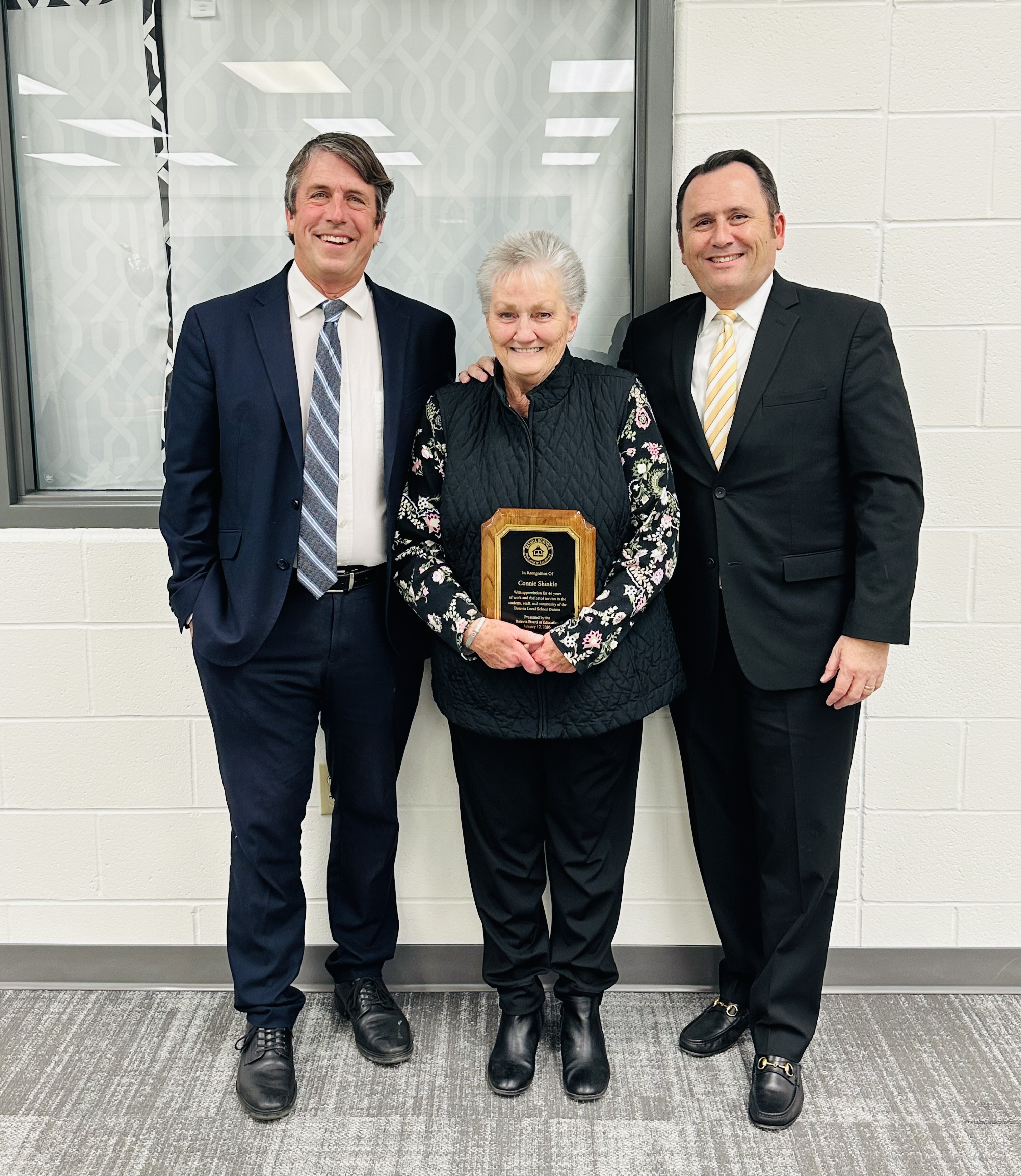Connie Shinkle Board of Education recognition photo