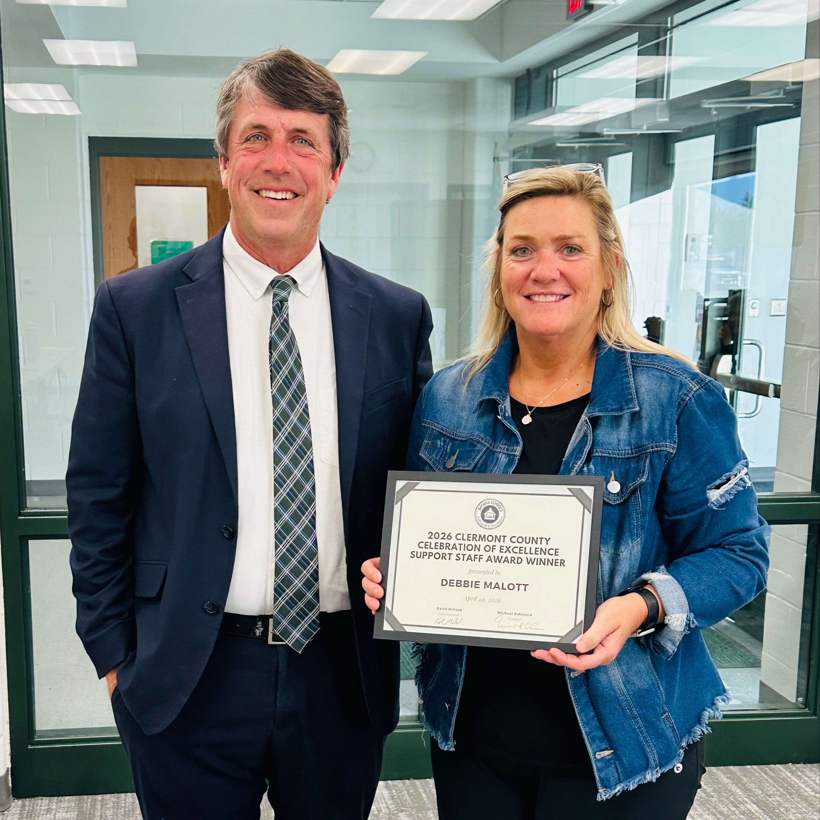 recognition of Debbie Malott at the April 2026 Board Meeting