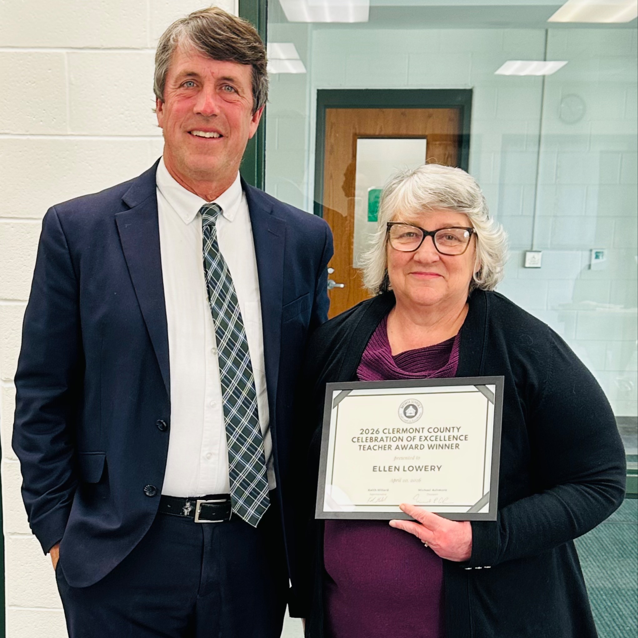 recognition of Ellen Lowery at the April 2026 Board Meeting