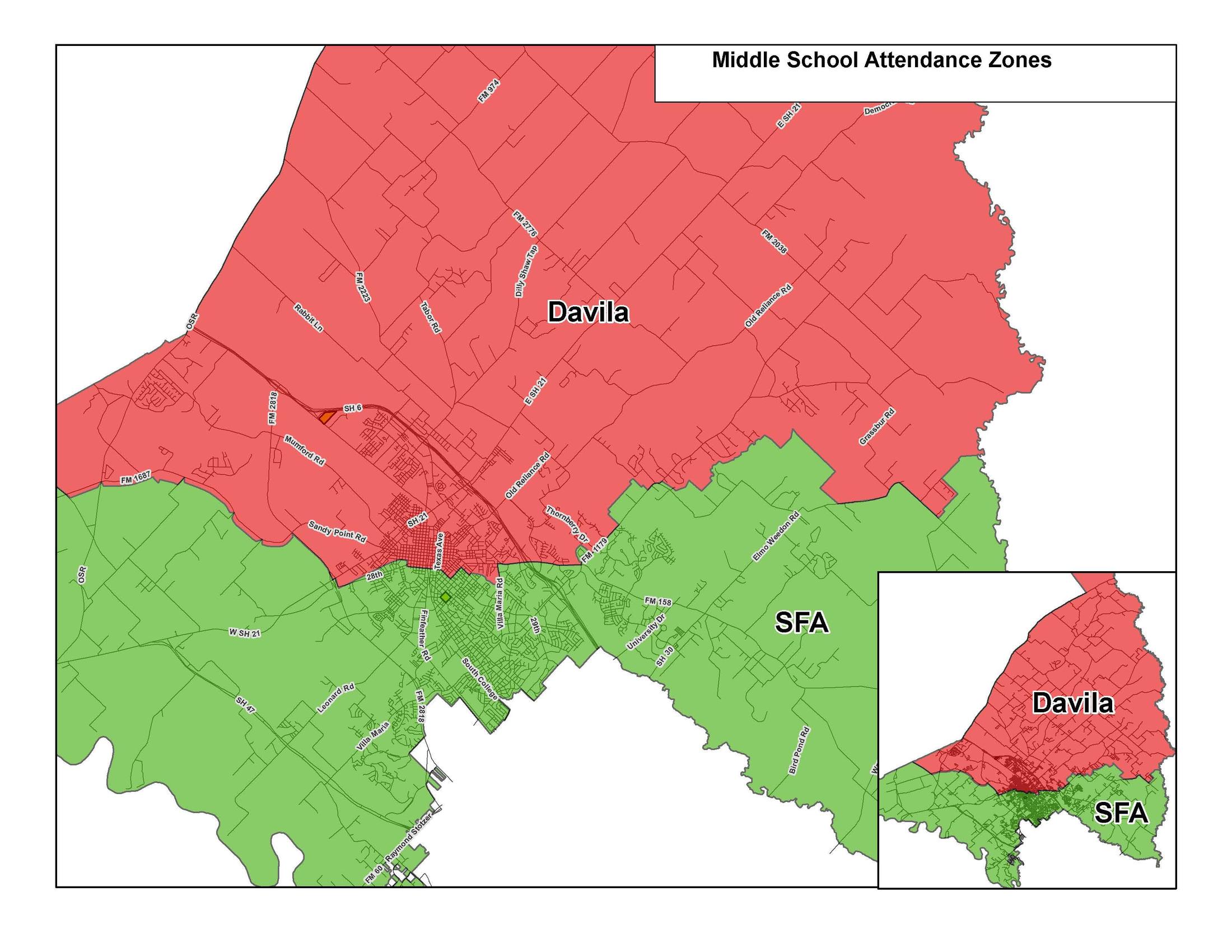 Middle School (Grades 7-8) Attendance Zones