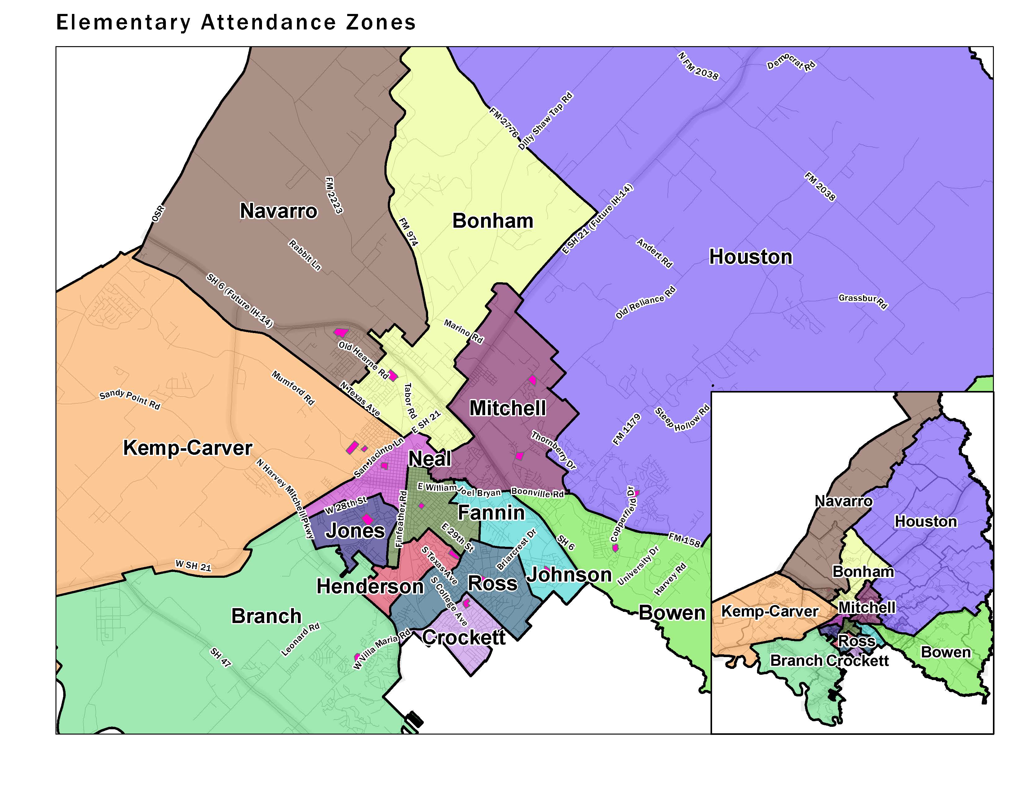 BISD elementary attendance zones