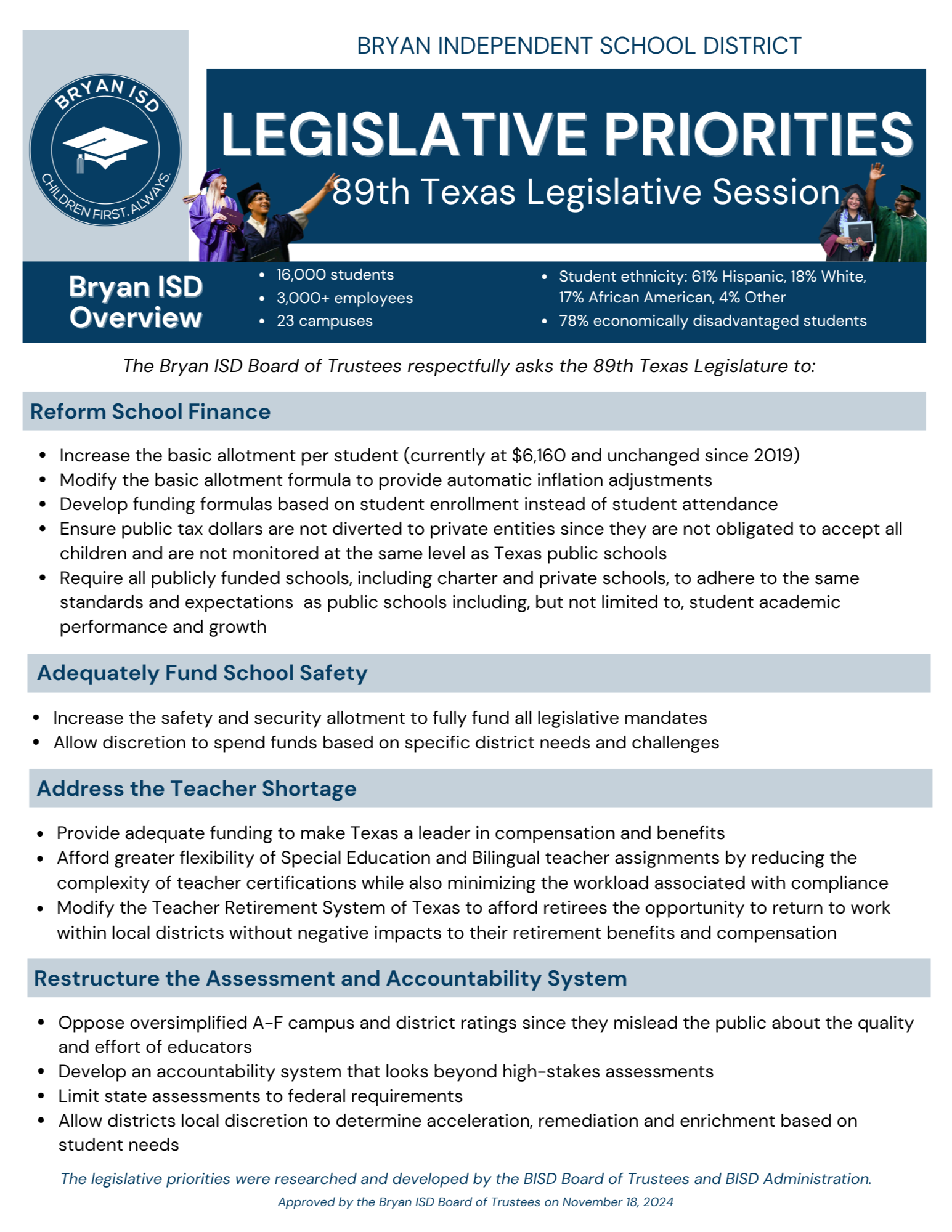 legislative priorities 1