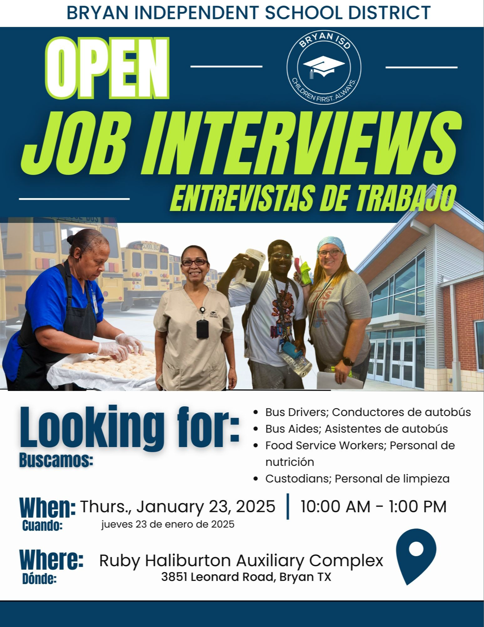 Bryan ISD Open Job Interviews