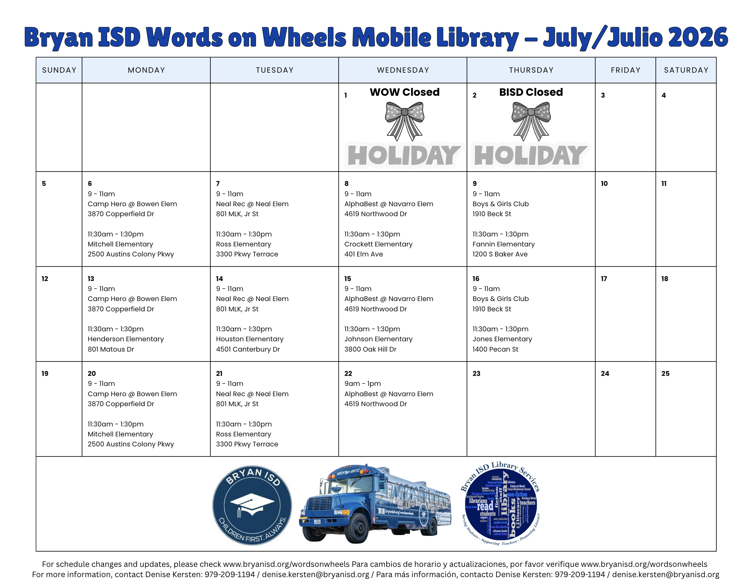 July 2025 Sched