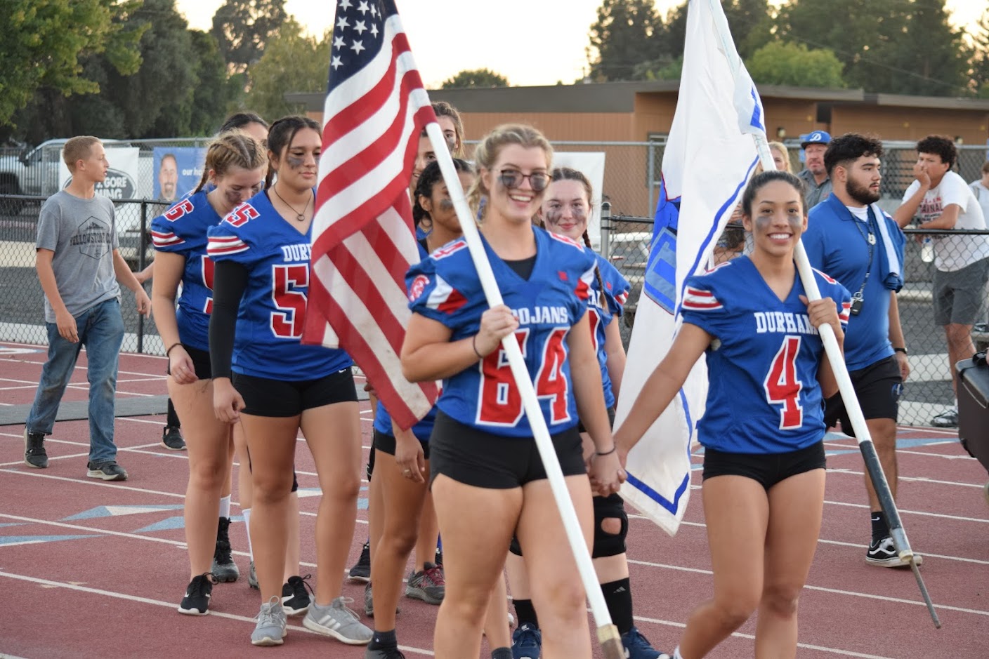 Picture of the DHS powderpuff game opening parade 