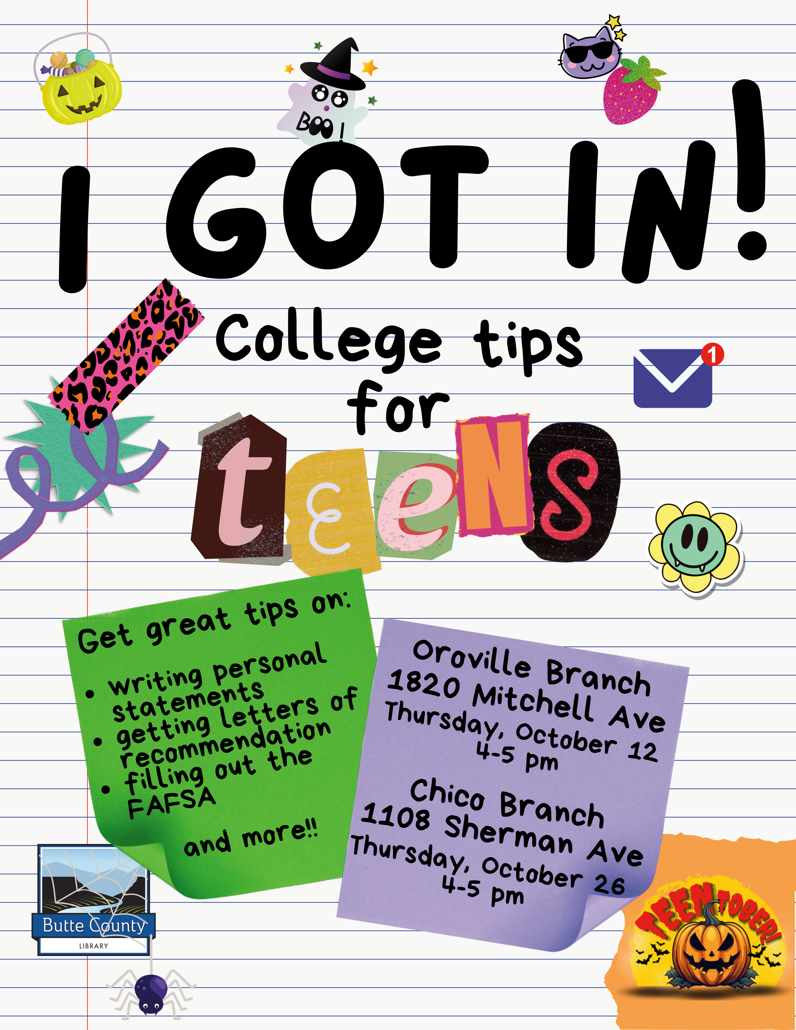Picture of a college admissions flyer