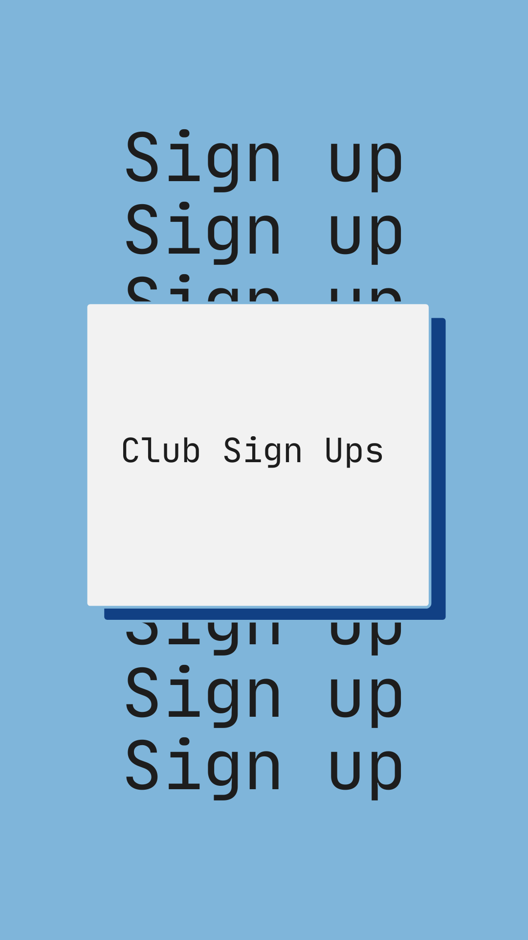 image of club sign ups
