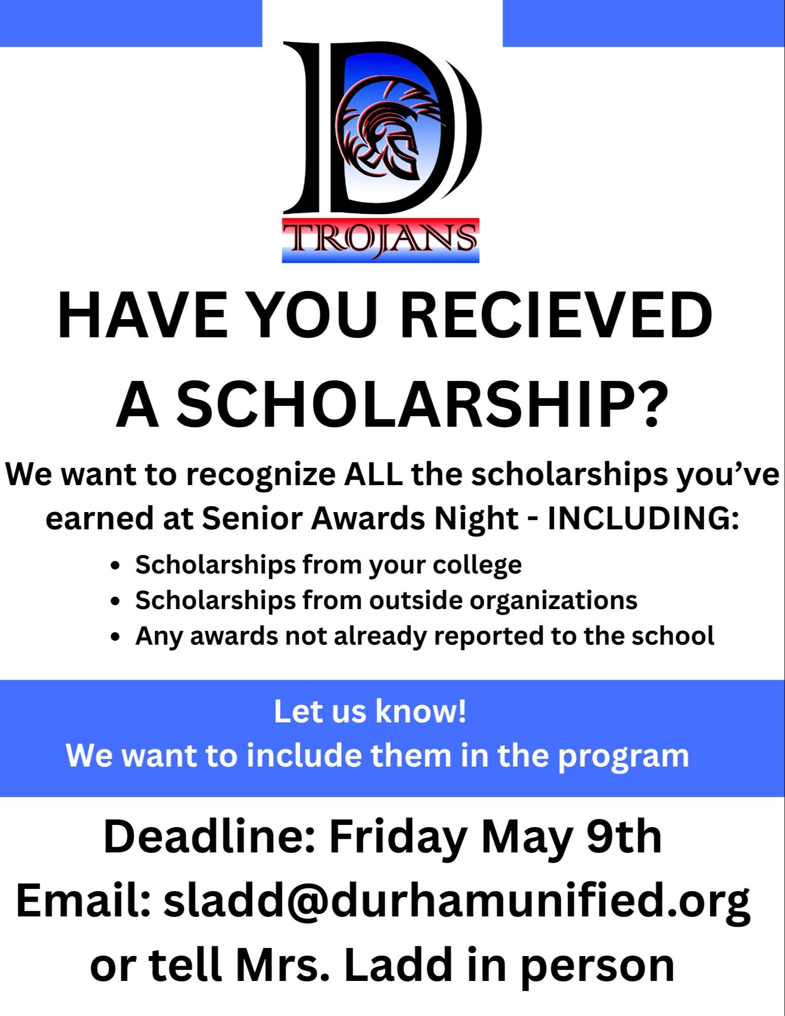 Outside Scholarship flyer