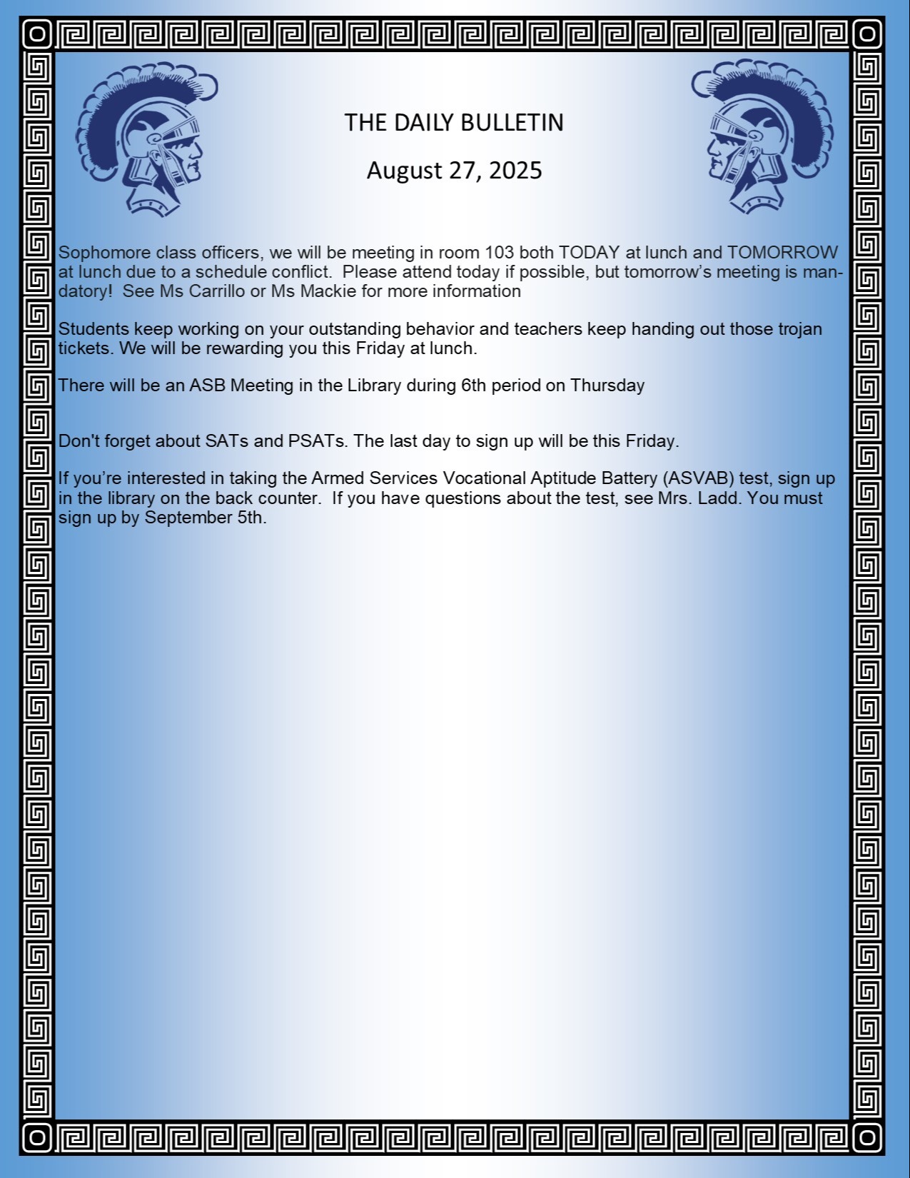 Picture of the Daily Bulletin