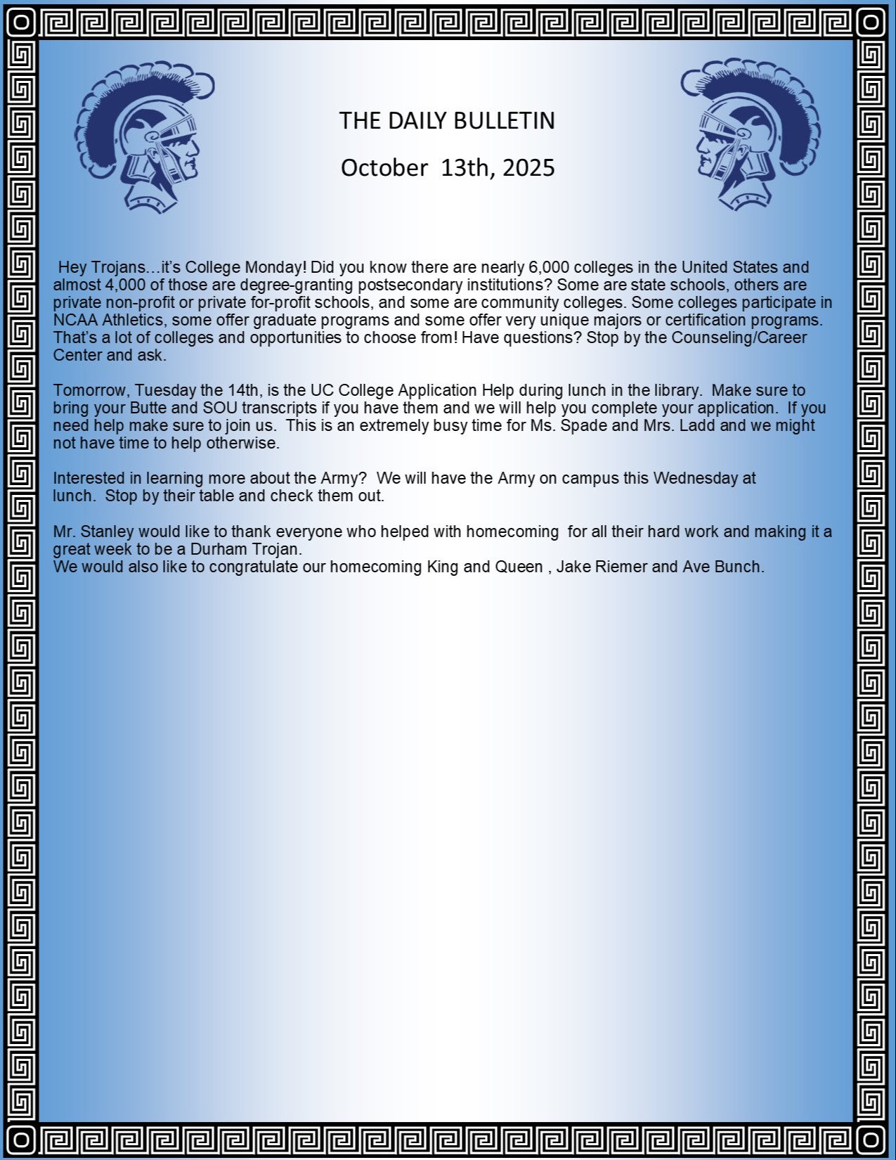 Picture of the Daily Bulletin