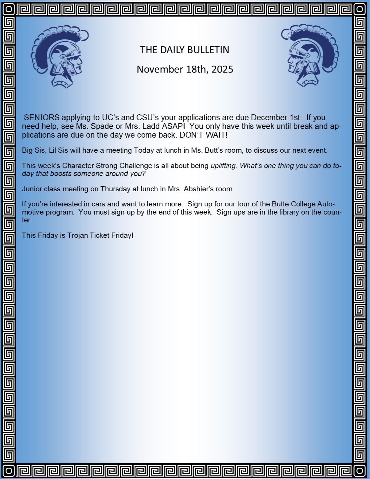 Picture of the Daily Bulletin