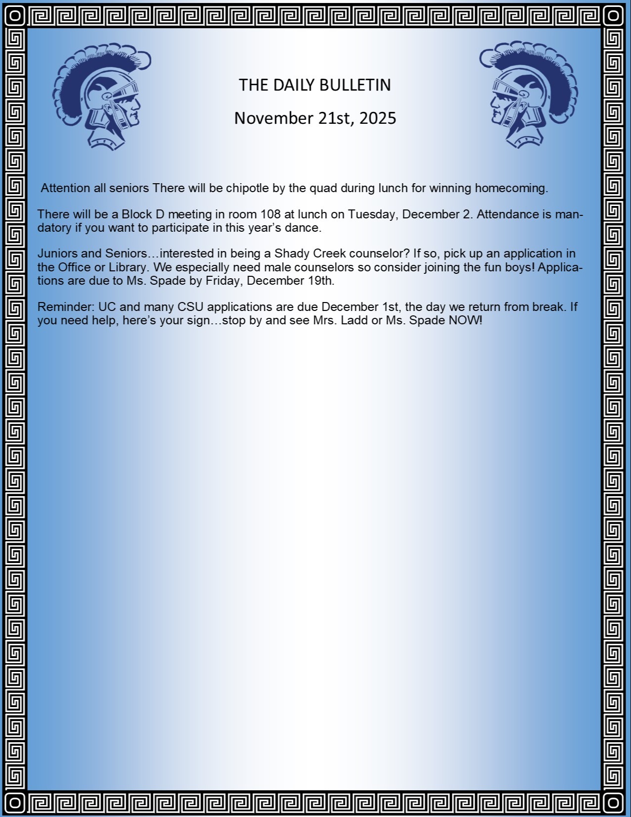 Picture of the Daily Bulletin