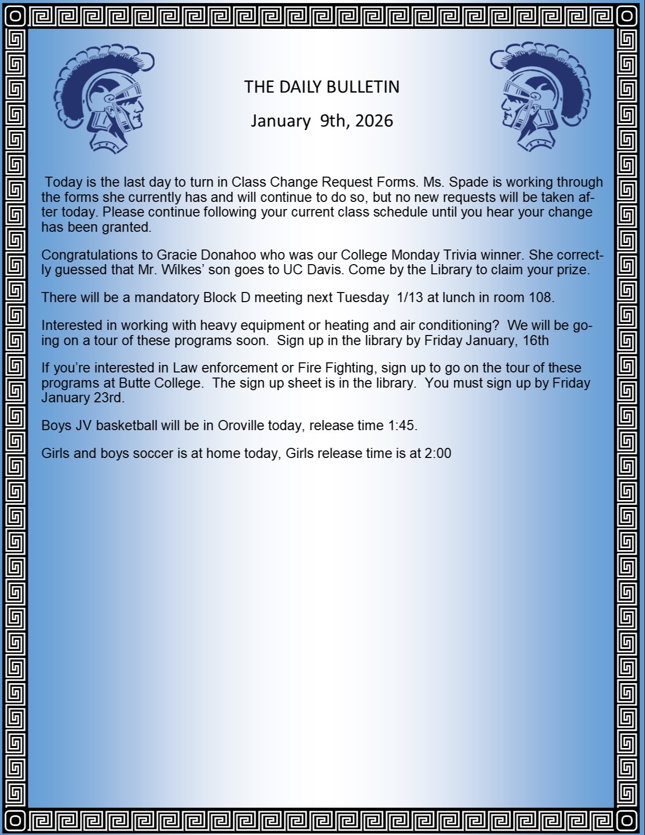 Picture of the Daily Bulletin