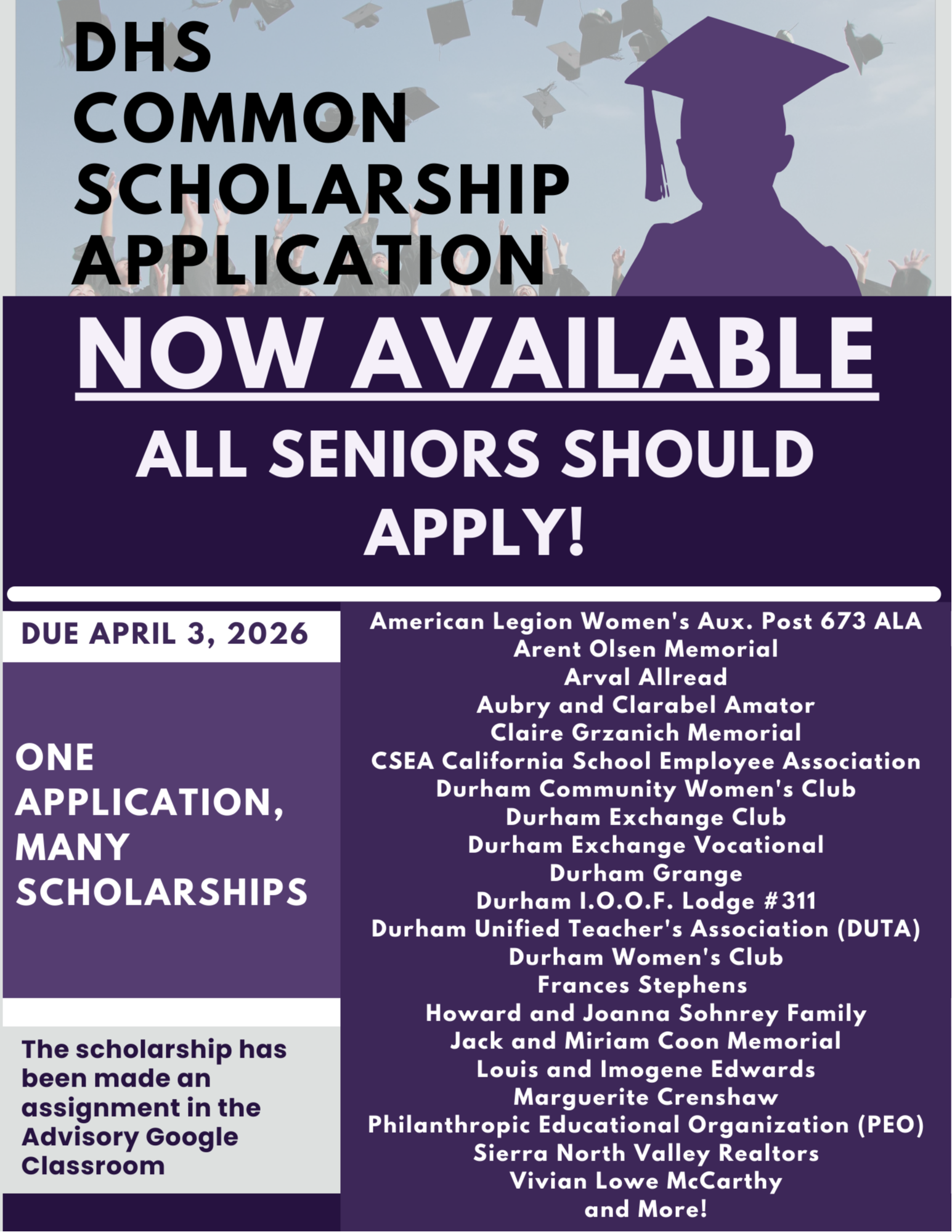Scholarship Opens Flyer