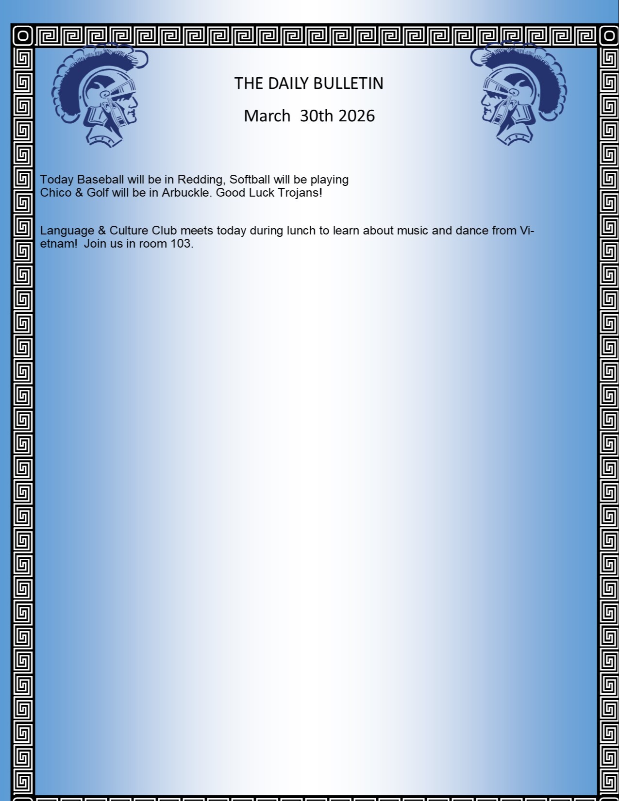 Picture of the Daily Bulletin