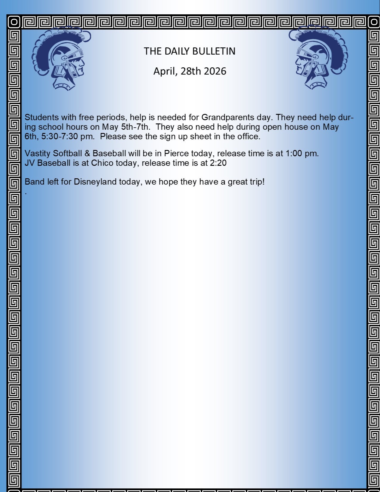 Picture of the Daily Bulletin