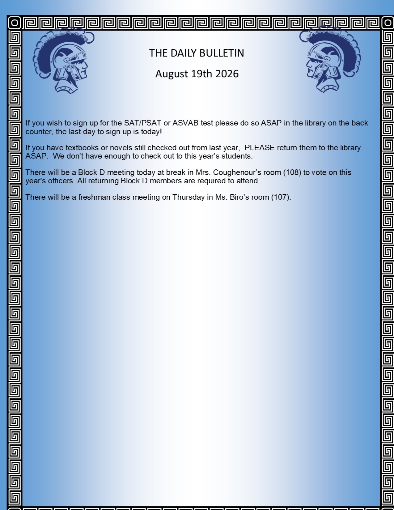 Picture of the Daily Bulletin