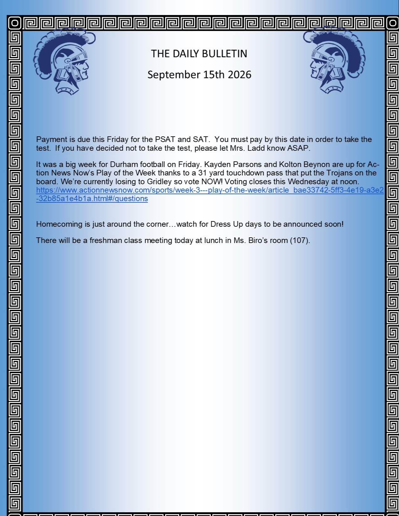Picture of the Daily Bulletin