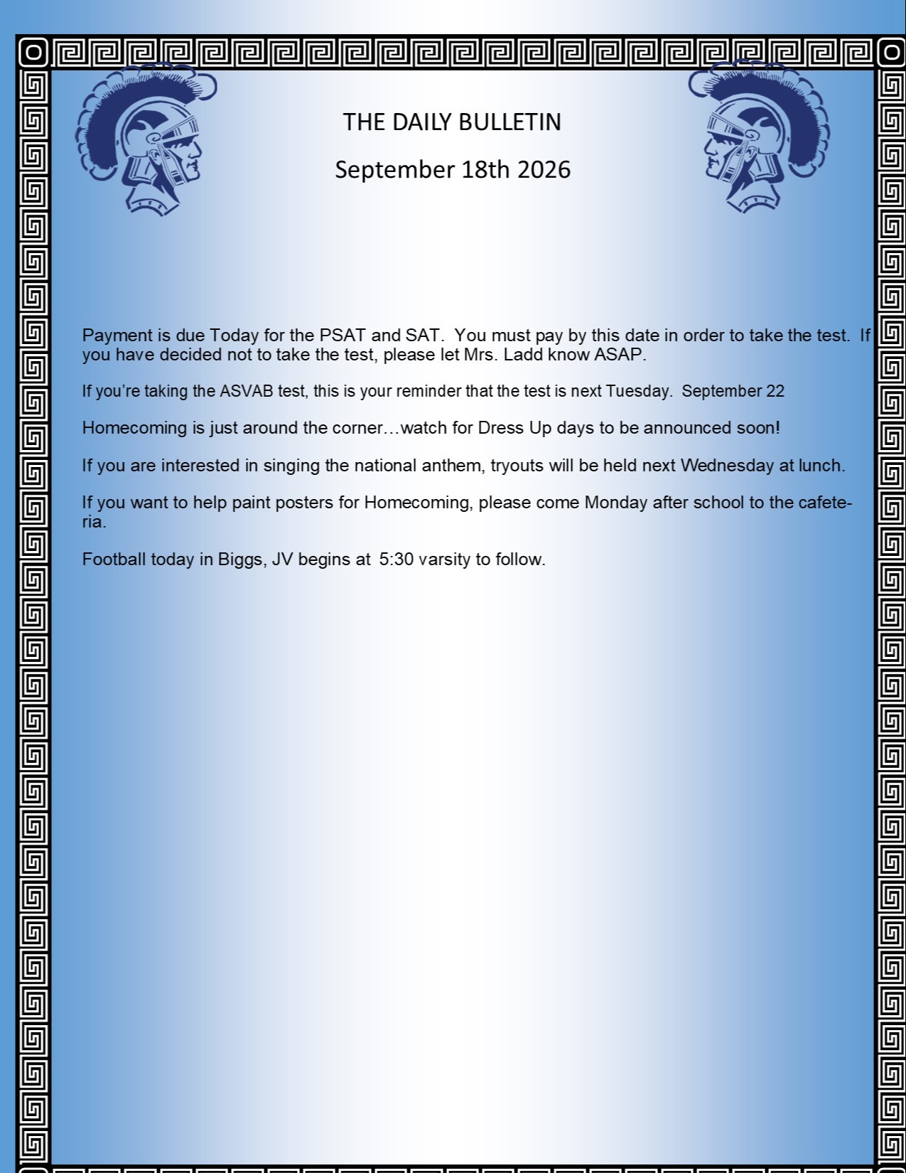Picture of the Daily Bulletin