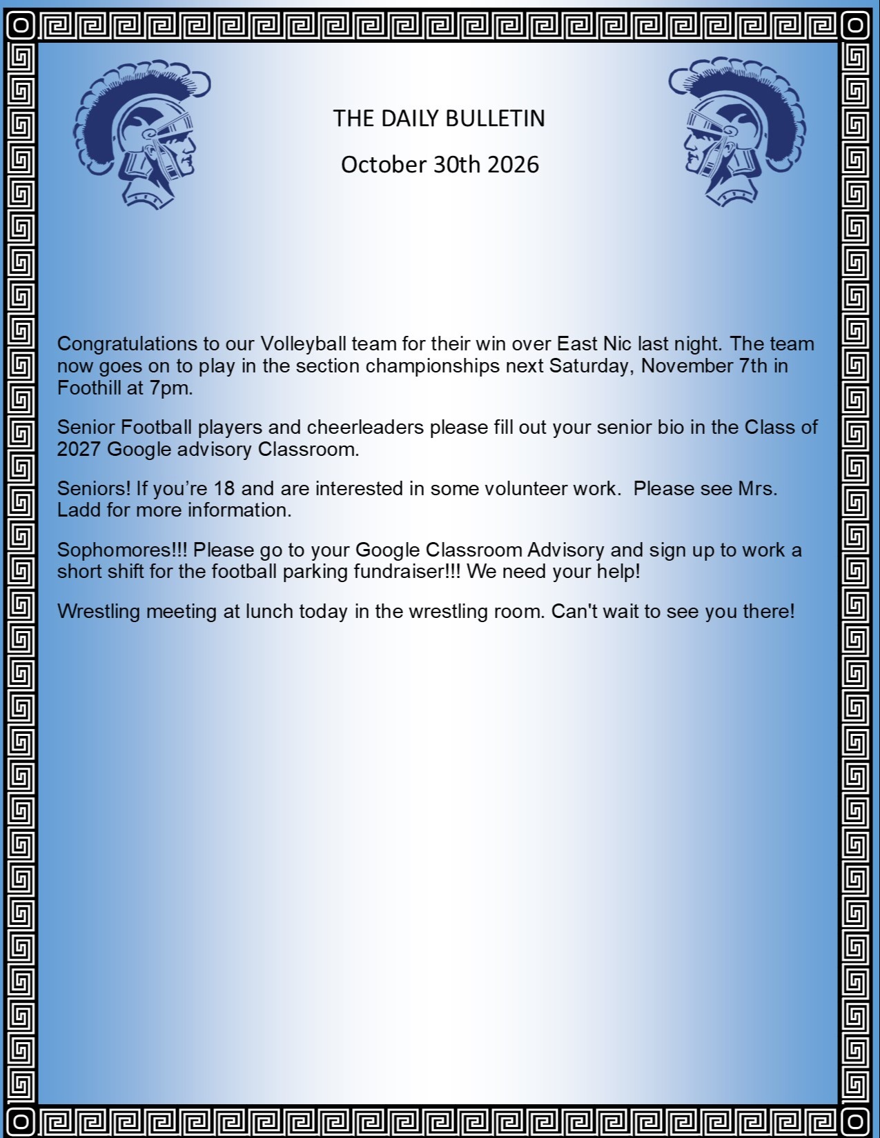 Picture of the Daily Bulletin