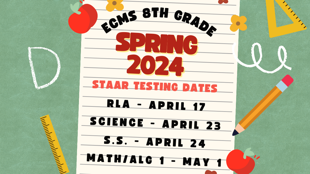 8th grade staar testing dates