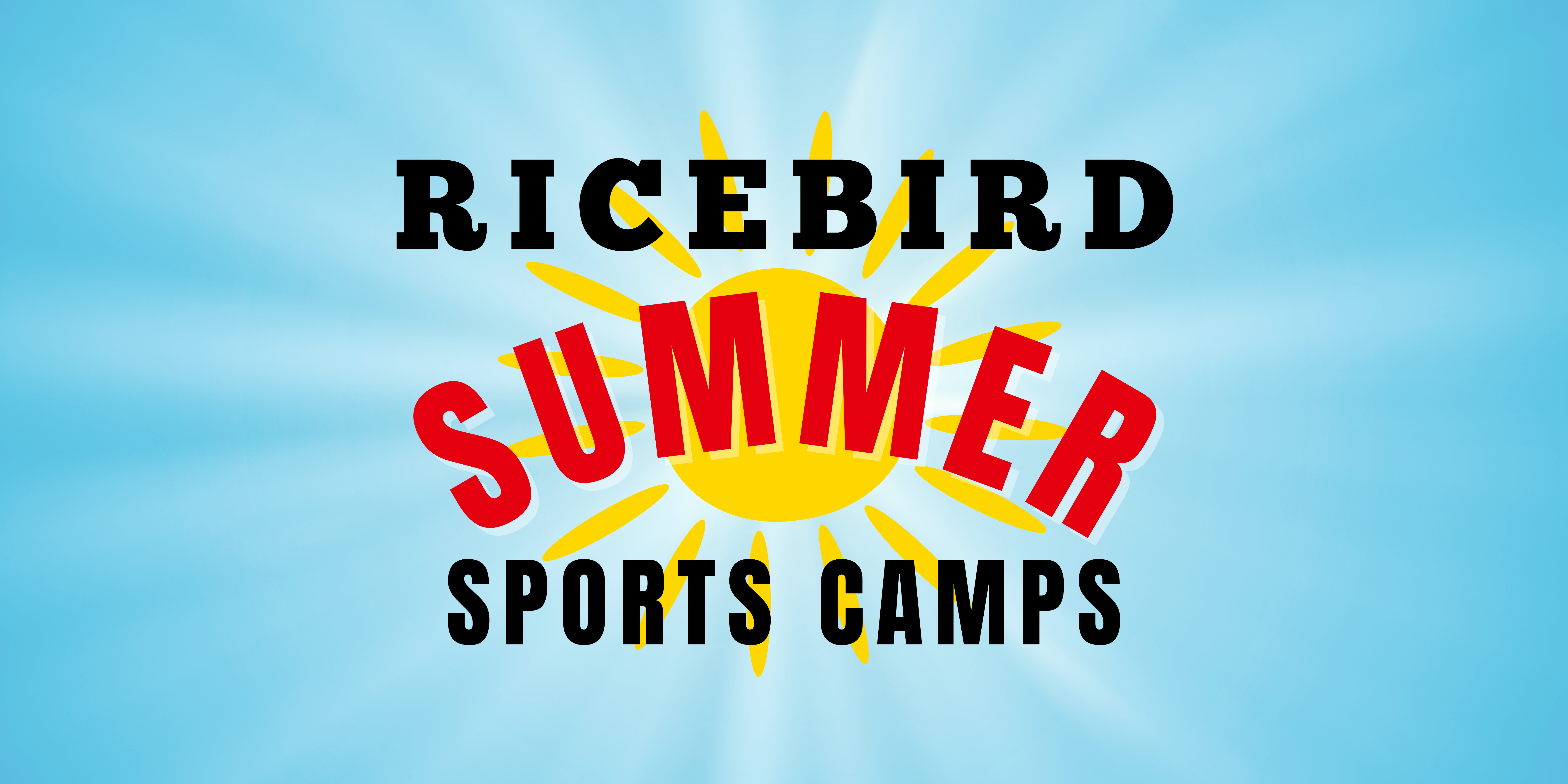 ricebird summer sports camps in front of a sun