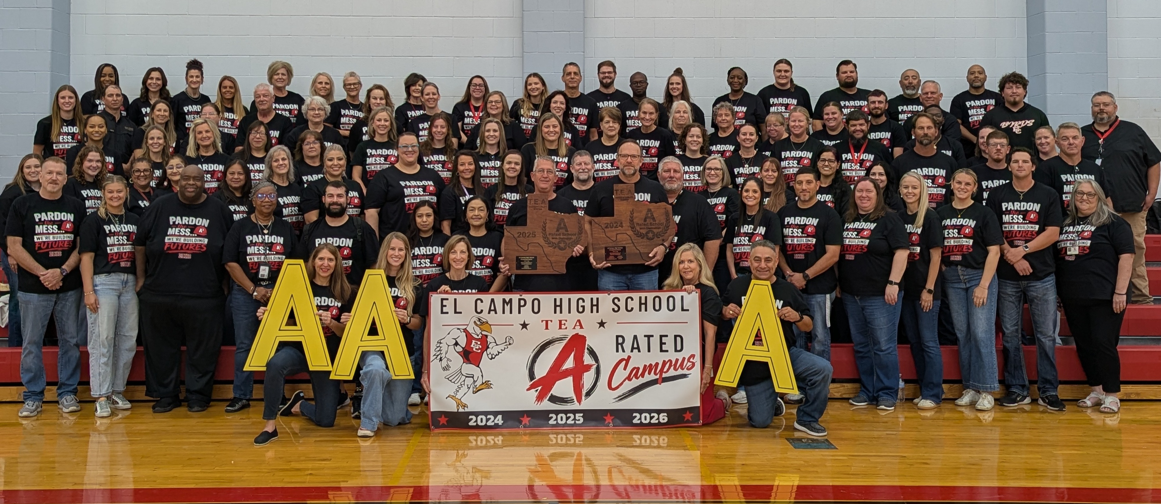 "A" rated high school staff and students