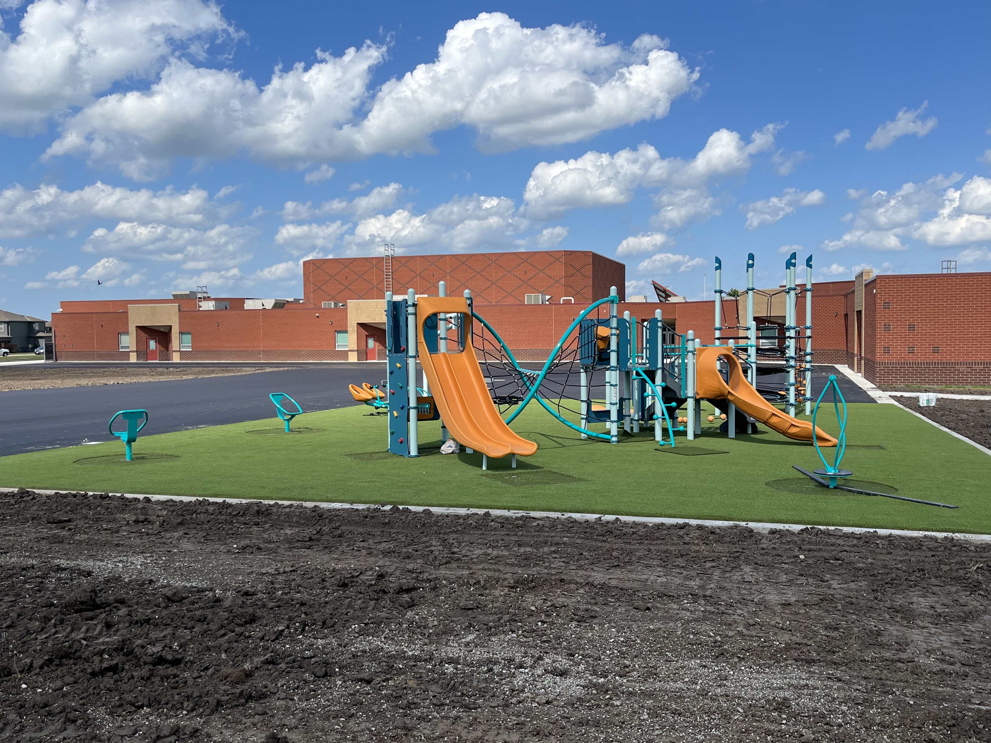 Our new playground is looking good!  Almost complete