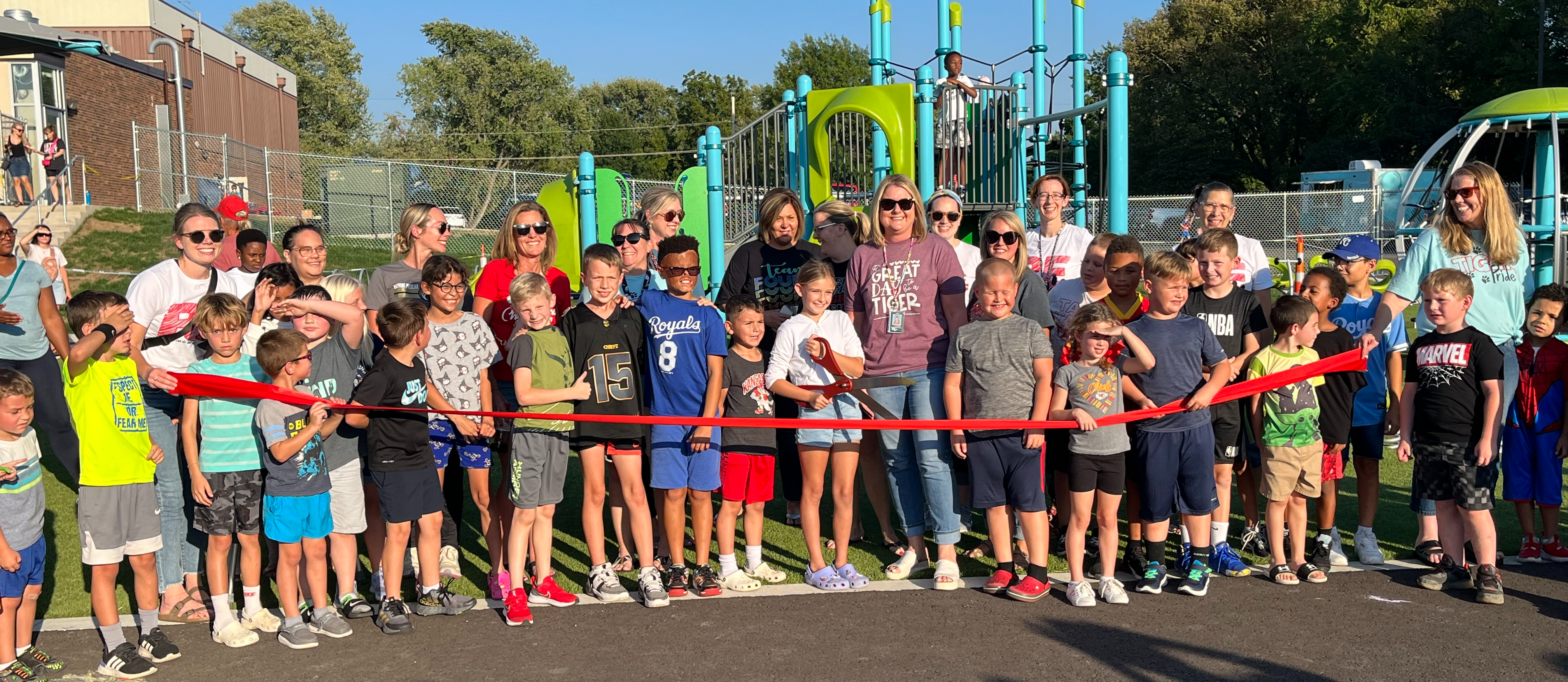 Ribbon Cutting at the new playground