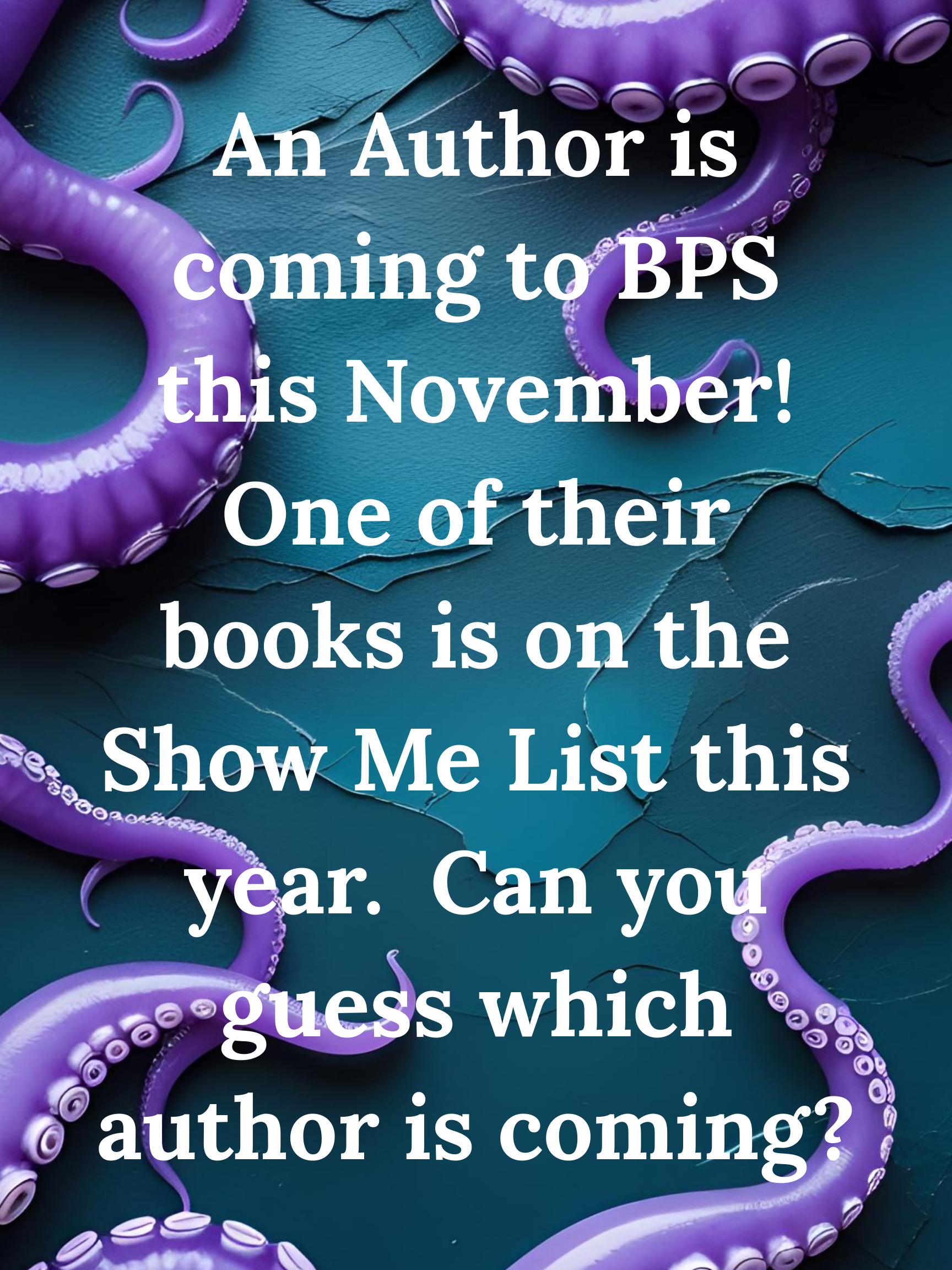 An Author is Coming!