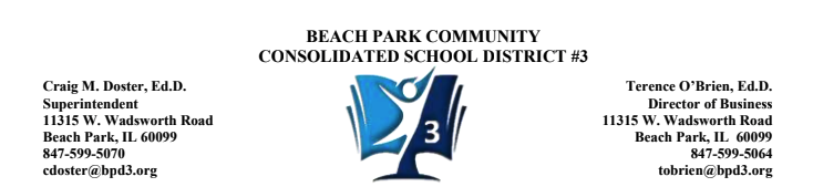 Beach Park District Header