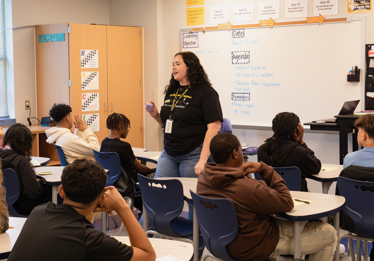 McMichael middle school classroom