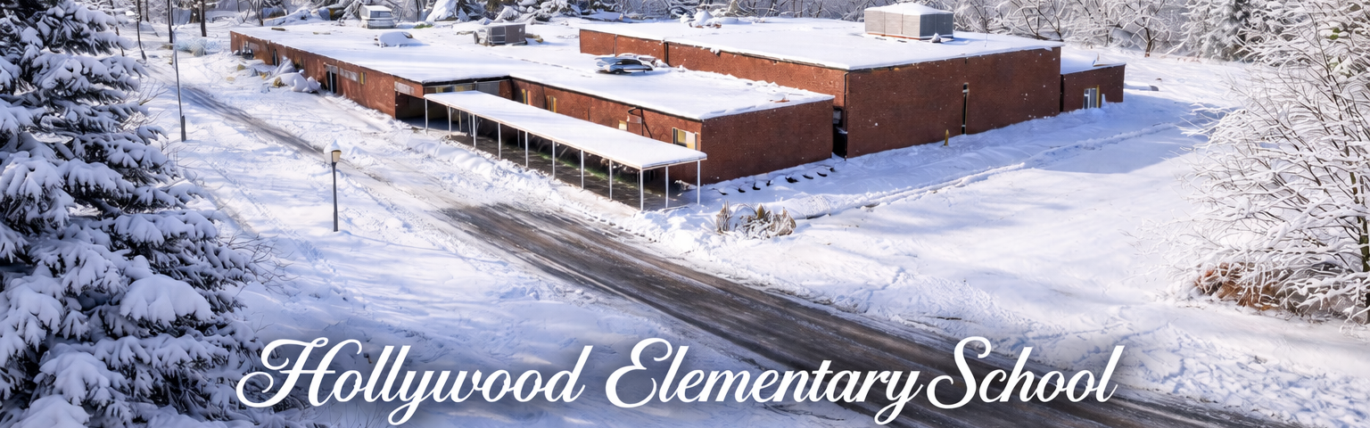 snowy photo of school