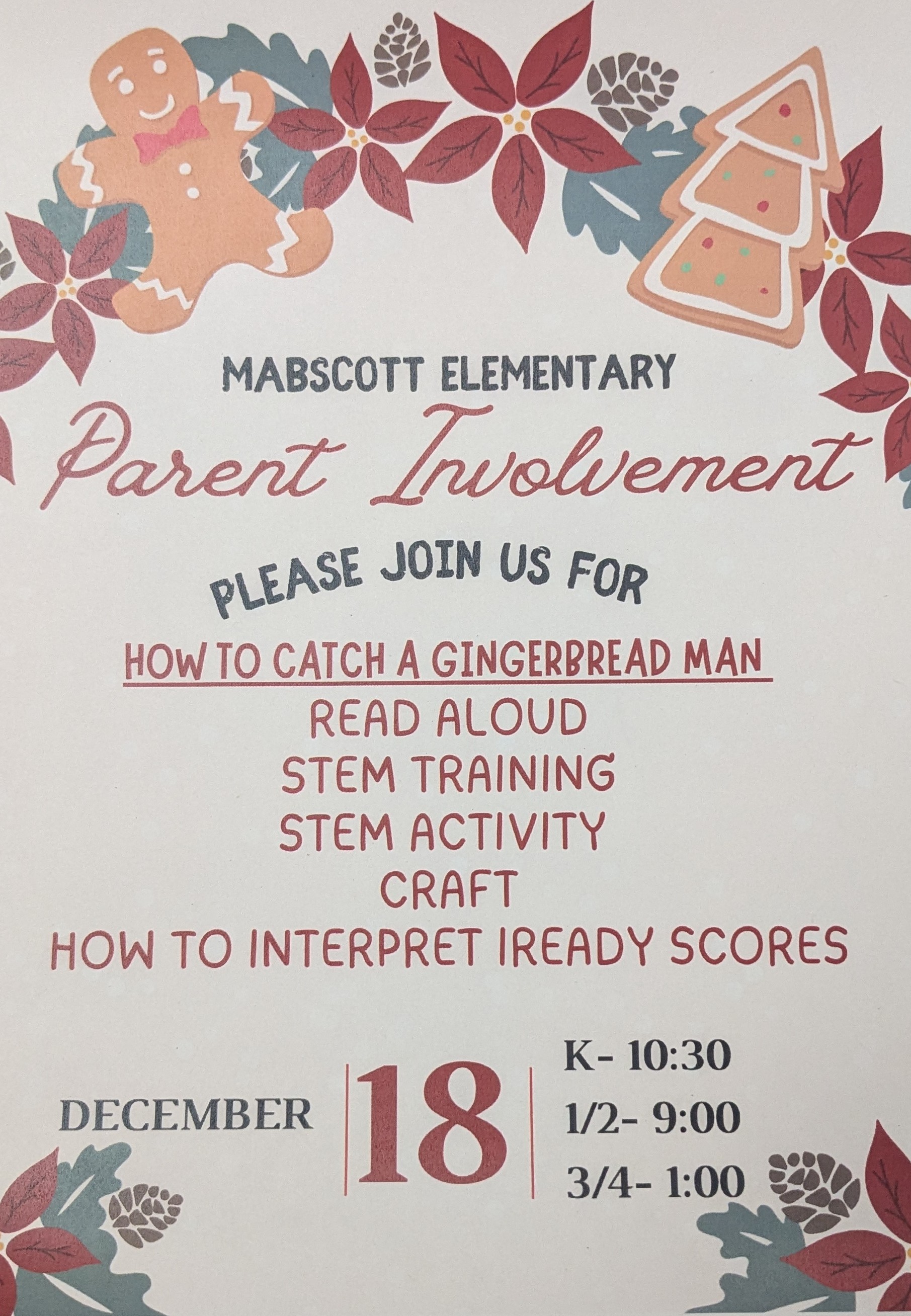 Parent Involvement December 18