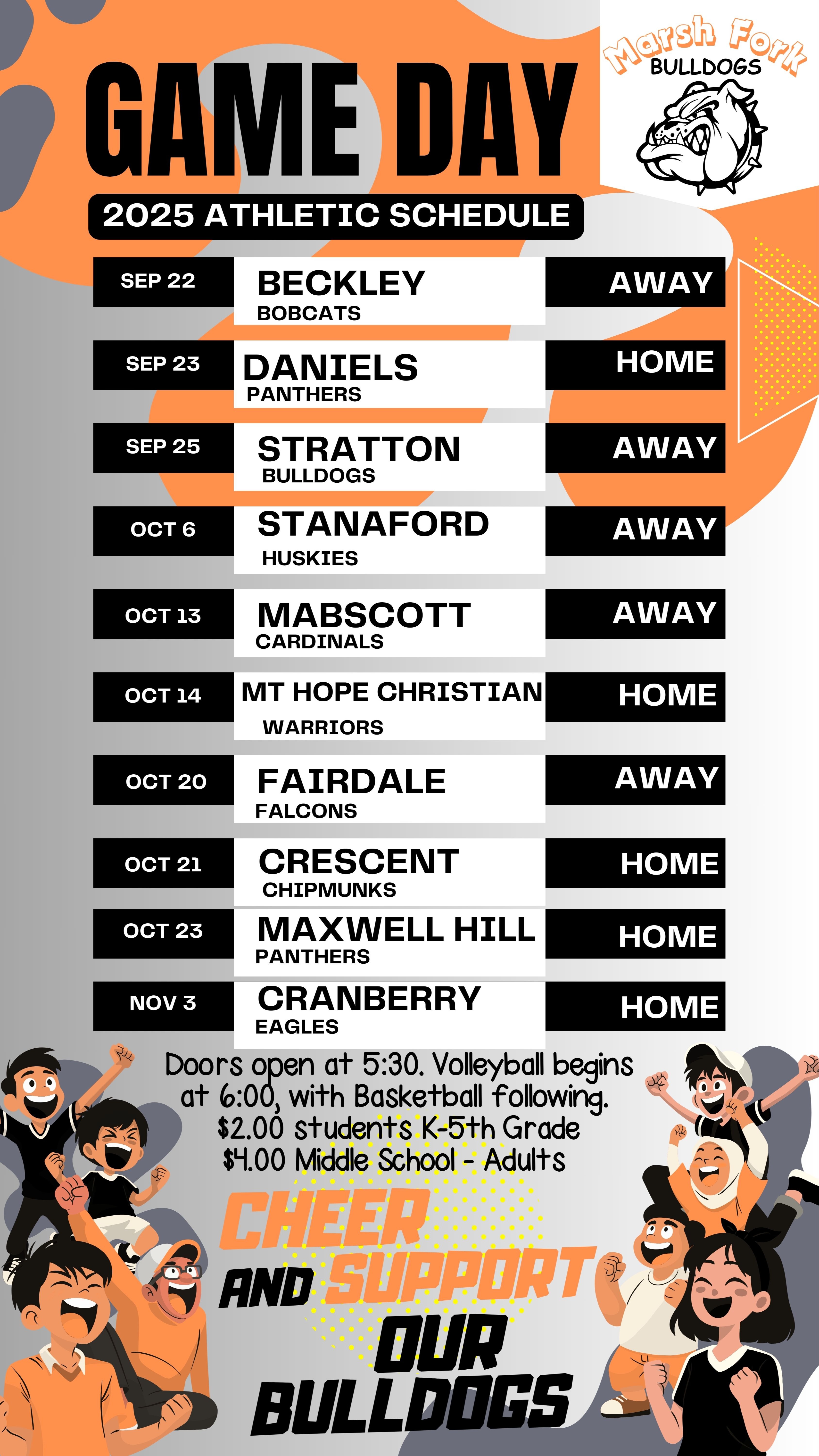 MFES Athletic Schedule 2024
