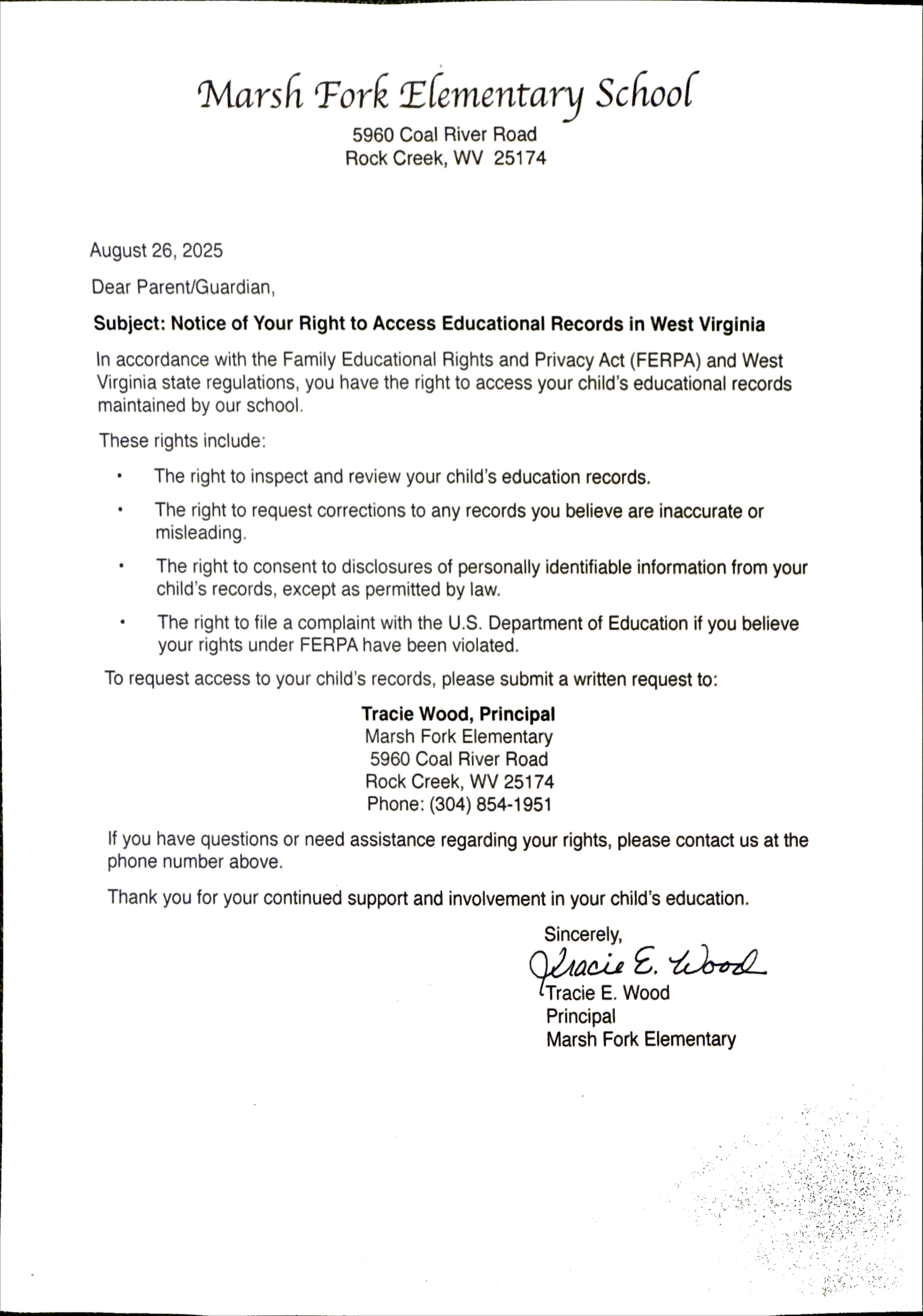 Parents Right to Know - Records