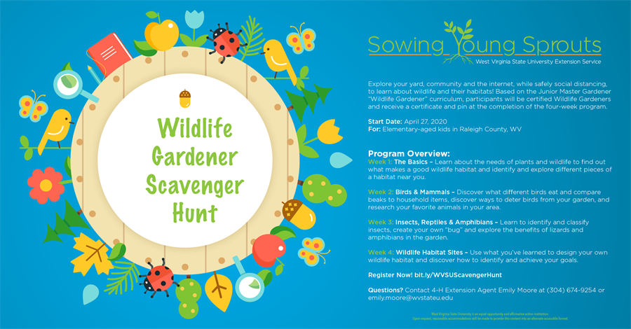 Wildlife Gardener Scavenger Hunt flyer