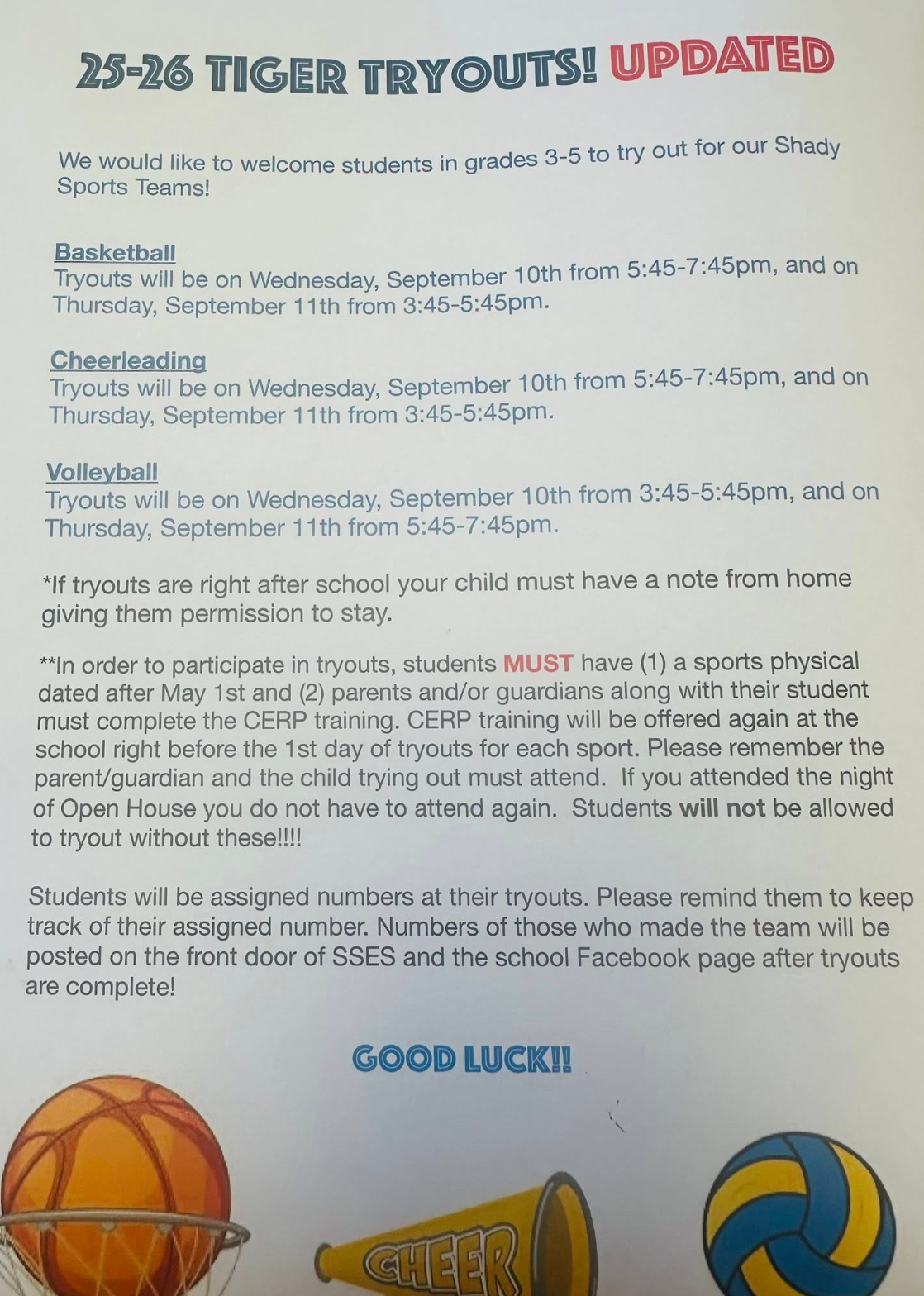 Tryouts