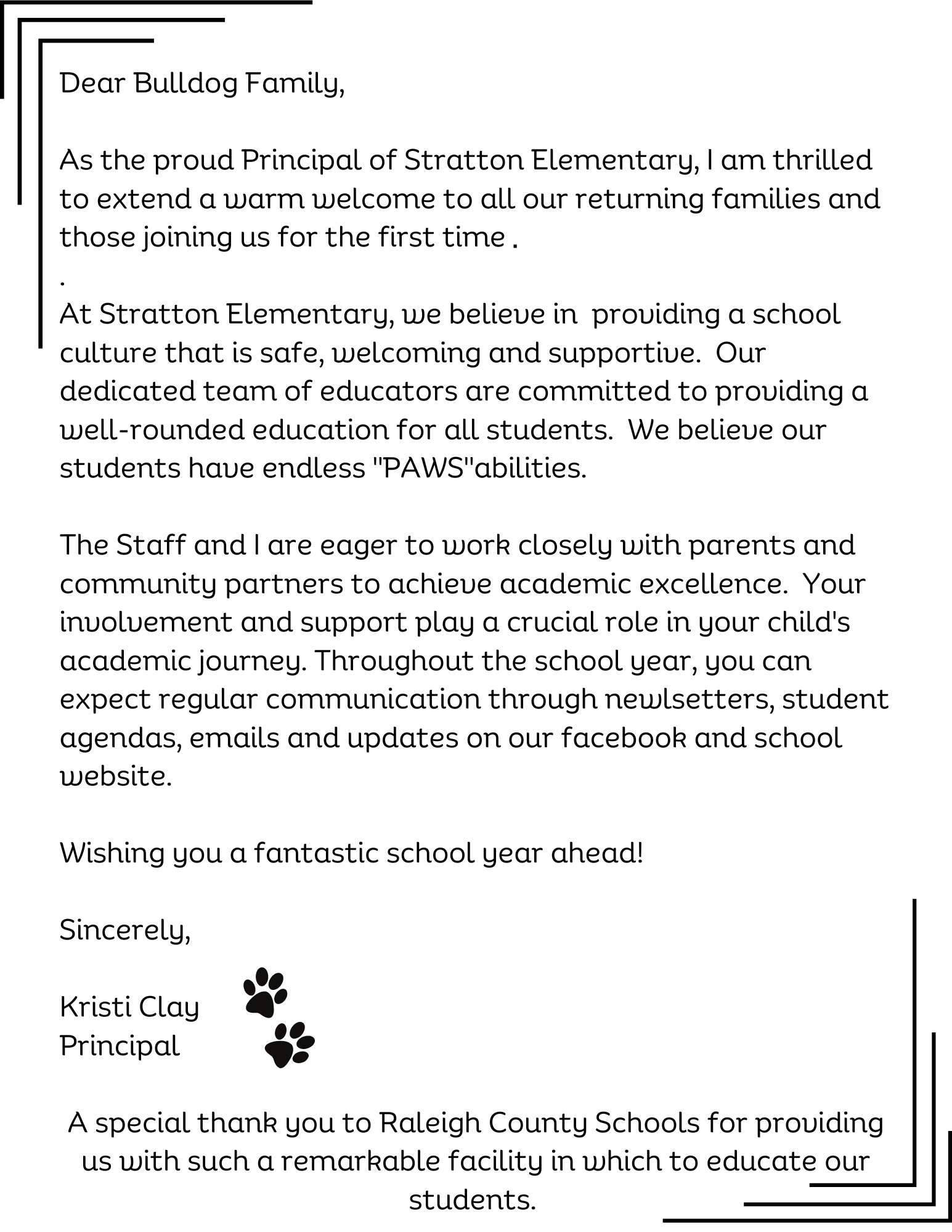 principal letter