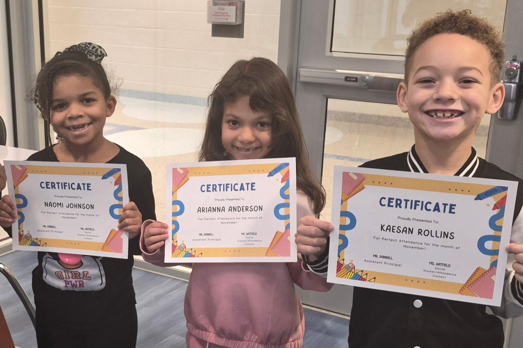 Students with Perfect Attendance