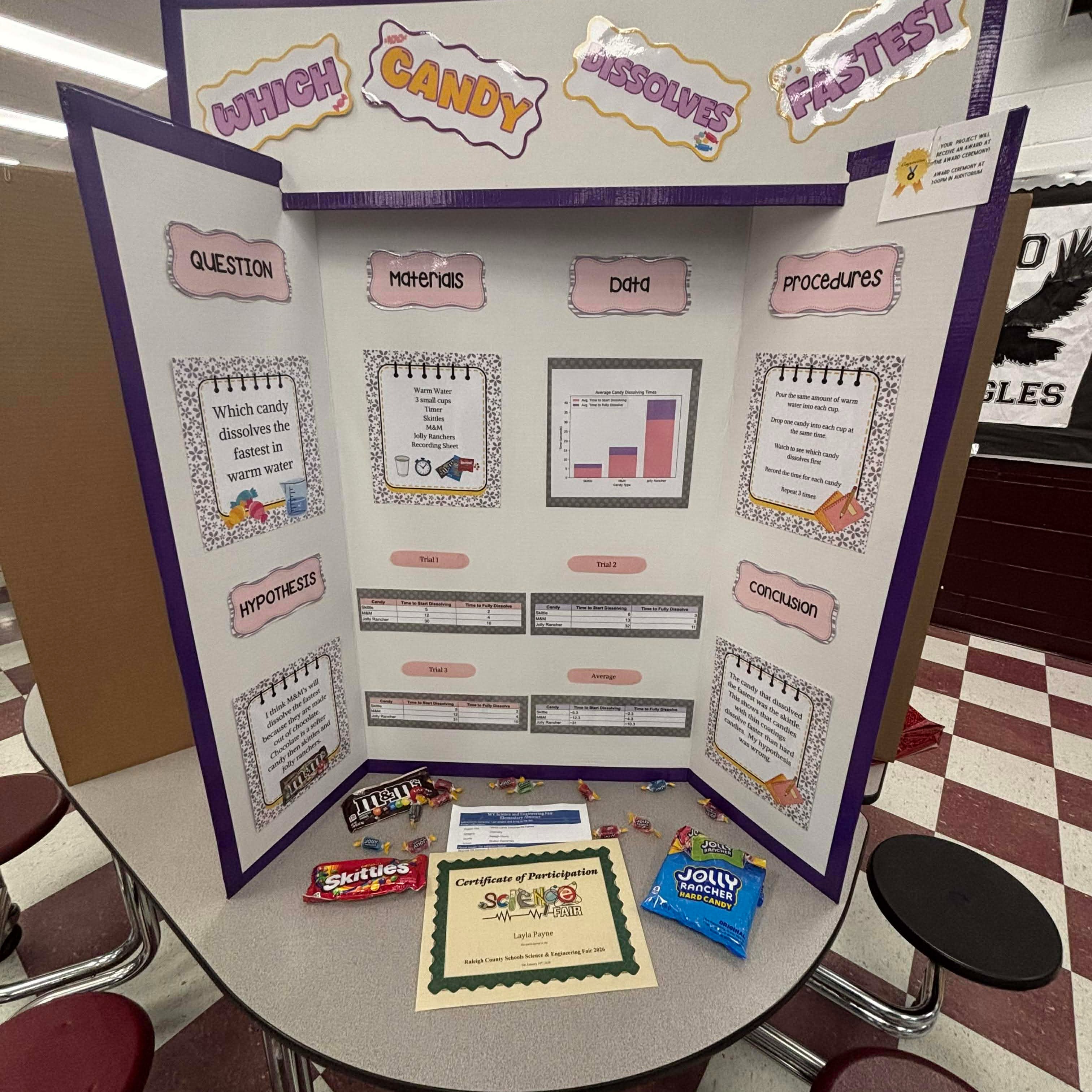 Science Fair Project - Which Candy Dissolves Fastest?