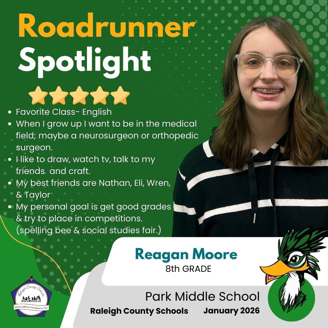 Reagan Moore 8th Grade  Roadrunner Spotlight