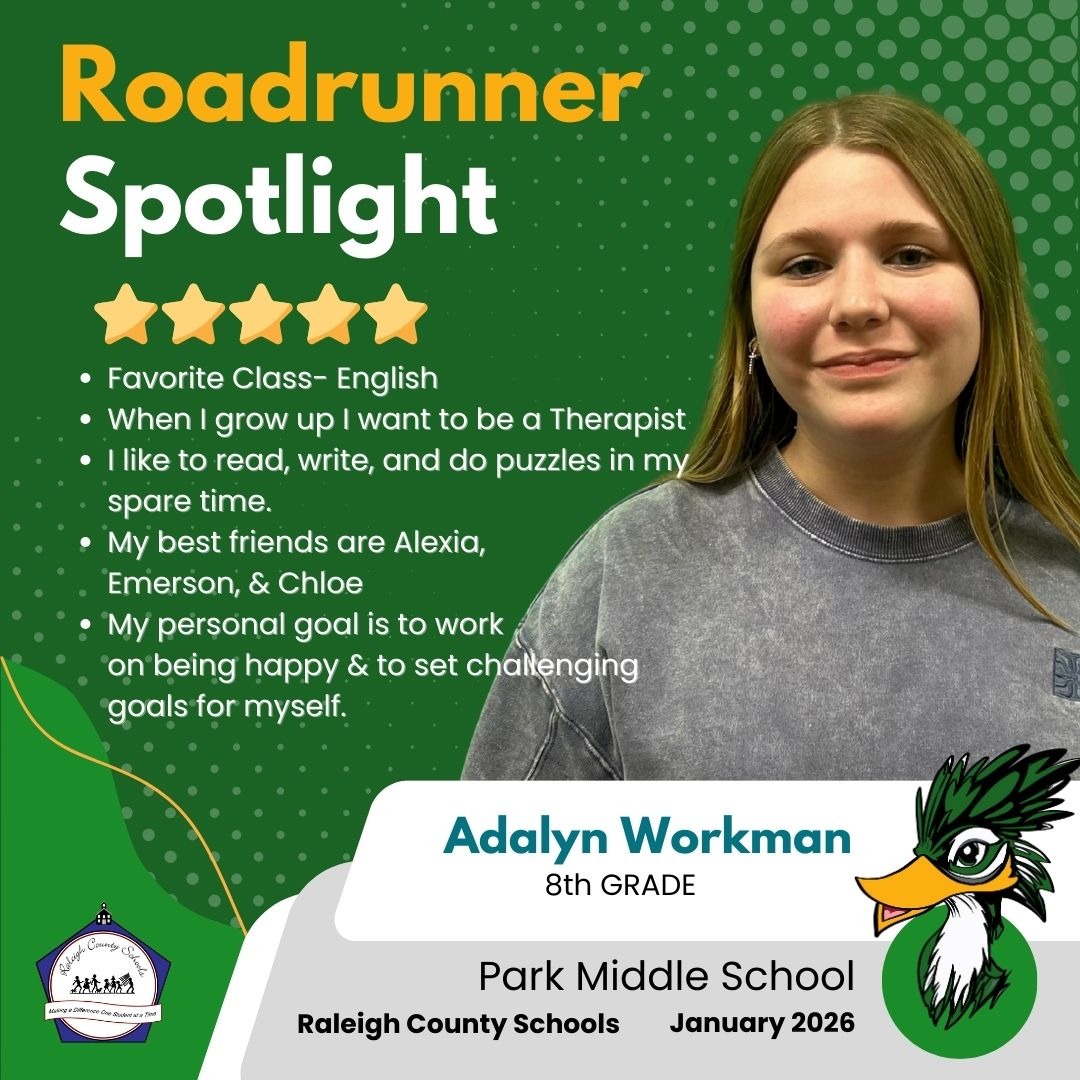 Roadrunner Spotlight: Adalyn Workman 8th grade