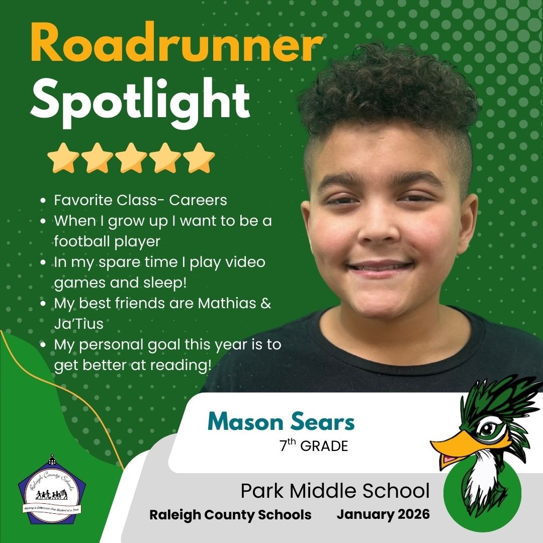 Roadrunner Spotlight: Mason Sears 7th grade