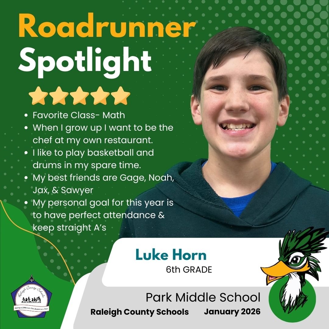 Roadrunner Spotlight:  Luke Horn 6th grade