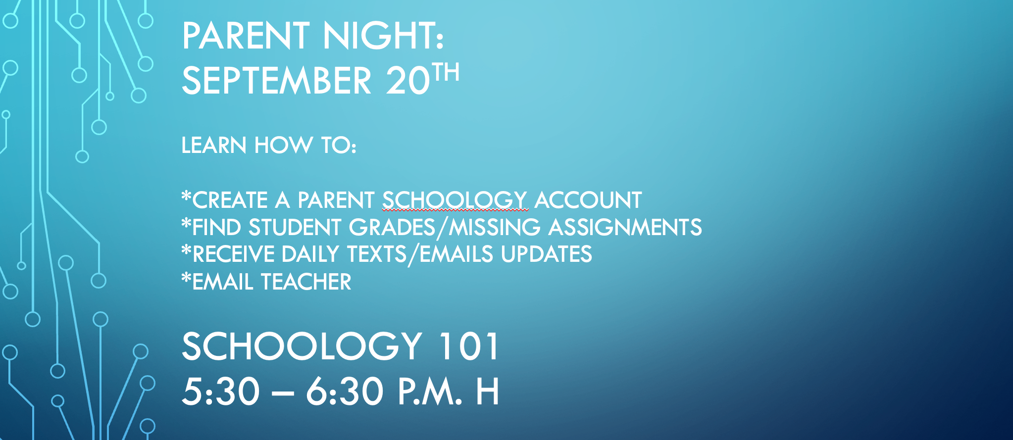 Parent Night Schoology