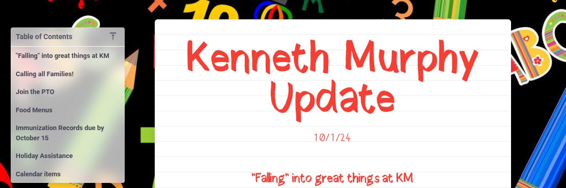 October Newsletter