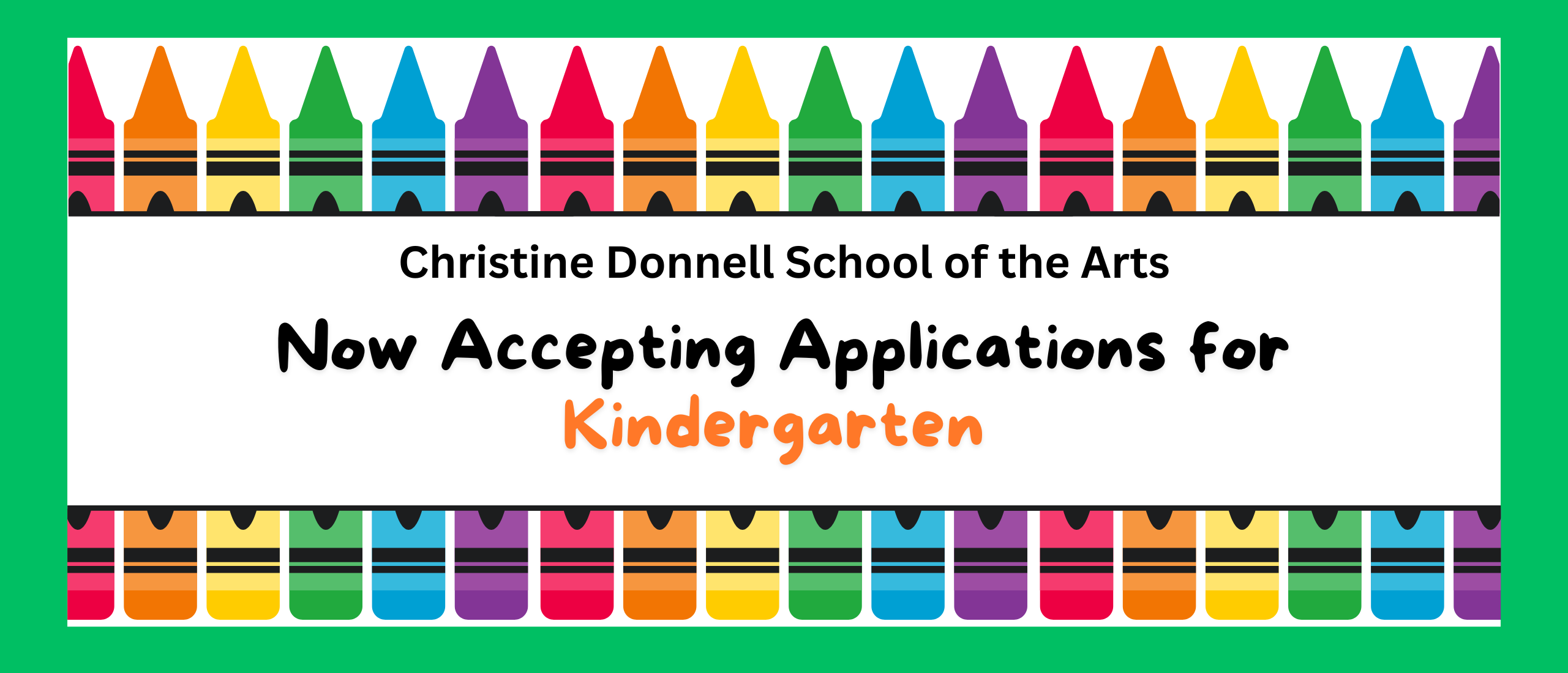 Now Accepting Applications for Kindergarten